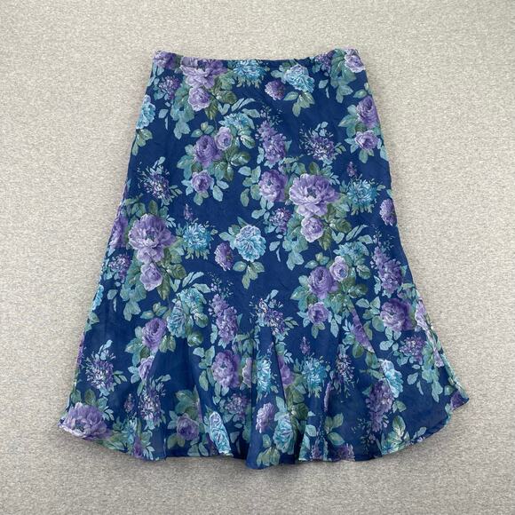 90s VTG Karin Stevens 2-pc Skirt Set 10P Blue Fairycore Ruffle Dreamy Whimsical - Picture 10 of 16
